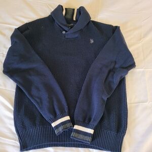 U.S. Polo Assn. Men's Navy Shawl-Collar Knit Sweater